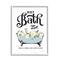 Stupell Industries Hot Bath Vintage Advertisement White Floral Blue Tub Framed Wall Art